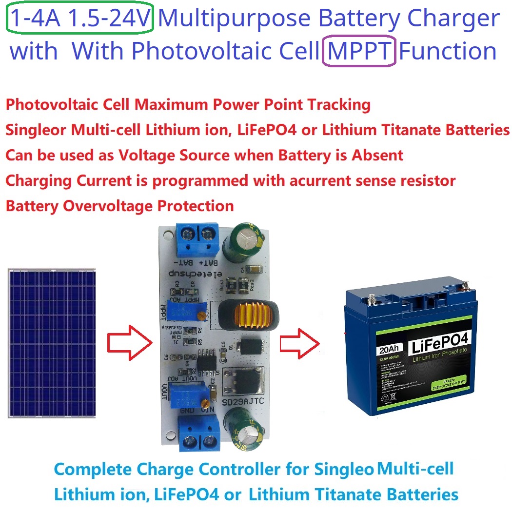 Li Ion Charger Module - Module de contrôleur de Charge solaire