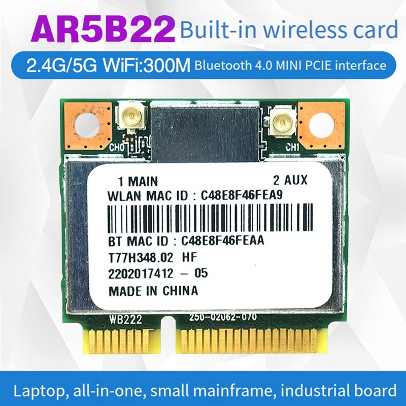 Carte WiFi AR5B22 AR9462 + ant - Antenna 2.4Ghz avis et prix